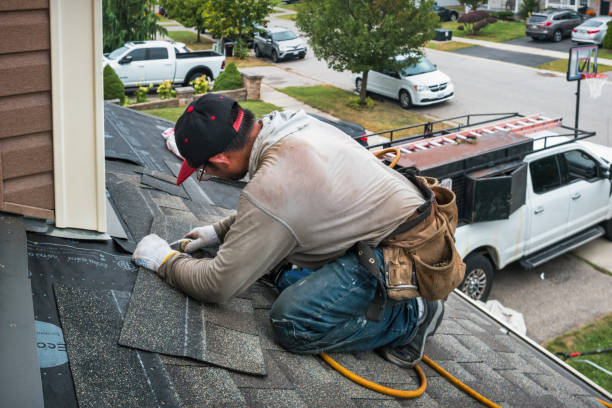 Professional Roofing technician working in Port Byron, IL